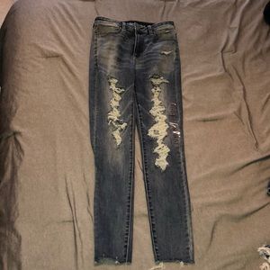 american eagle next level stretch ripped jeans